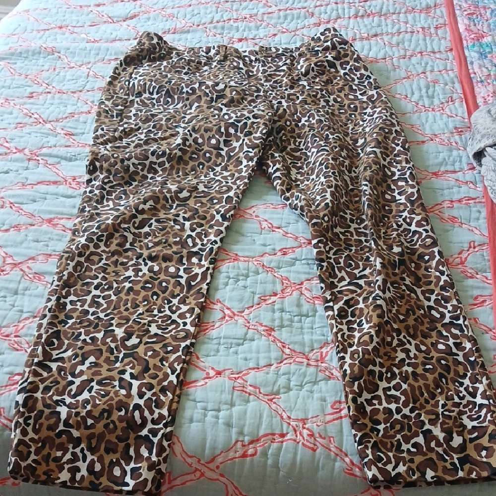 Lilly Pulitzer Leopard Print Straight Leg Pants